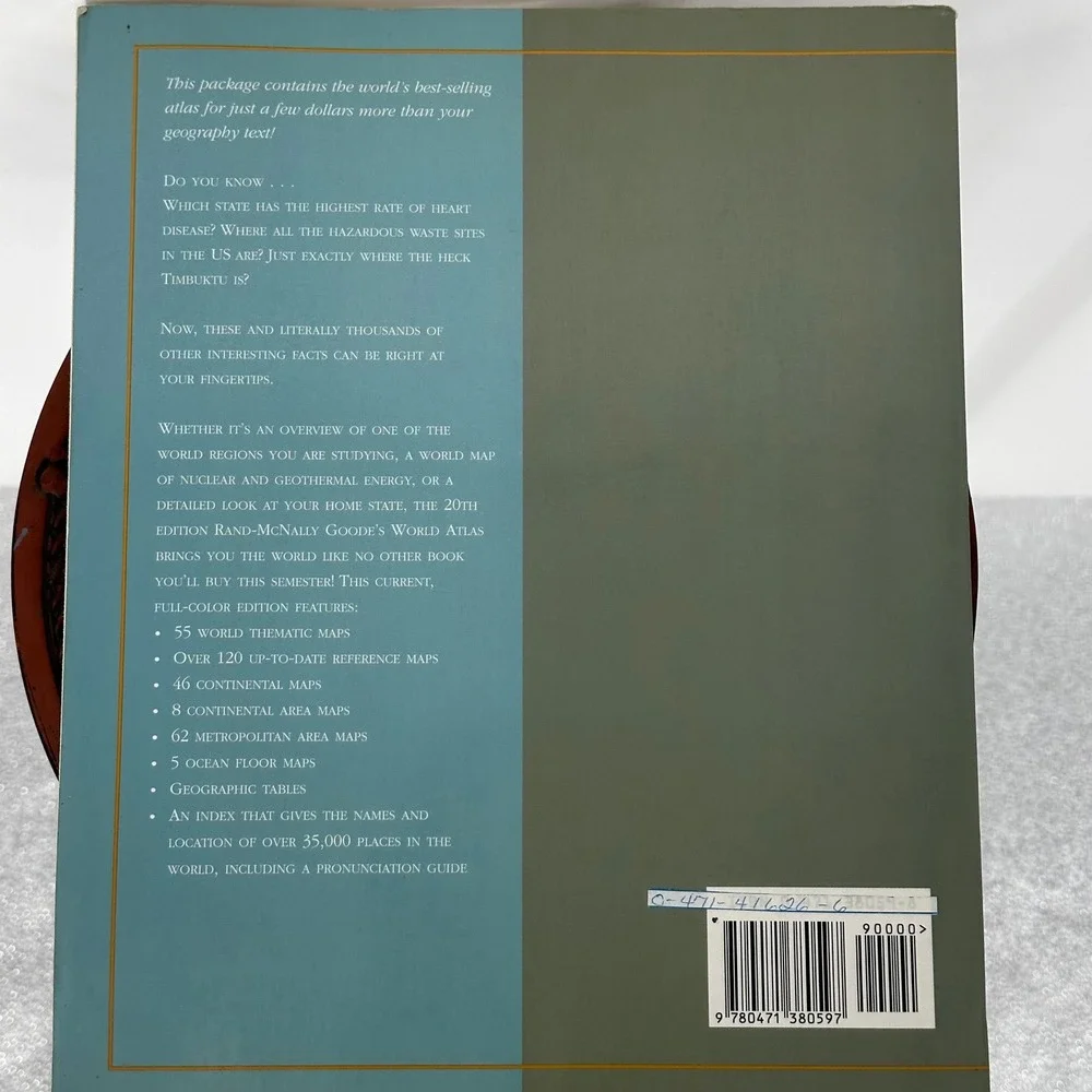 Rand McNally Goode's World Atlas 20th Edition 2000‎ Geography Reference Book
